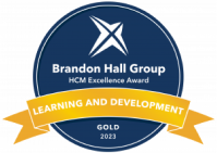 Brandon Hall Group HCM Excellence Award, Learning and Development, Gold 2023 badge