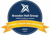 Brandon Hall Group HCM Excellence Award, Diversity Equity, and Inclusion, Gold 2024 badge