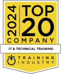 Training Industry 2024 Top 20 Company, IT & Technical Training badge