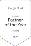 Google Cloud Global Partner of the Year Training 2025 badge
